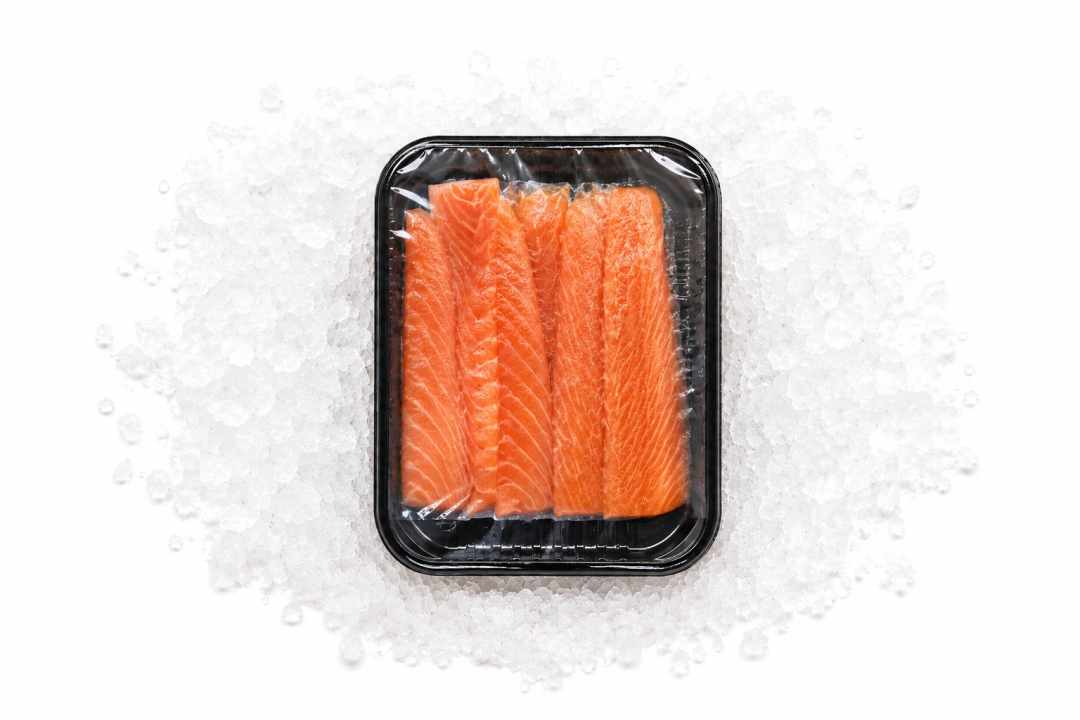 Gerookte zalm langgesneden
